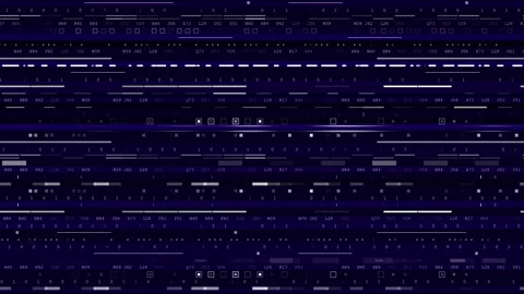 Looping HUD UI digital technological infographic elements.Random Numbers Video stock 255575979