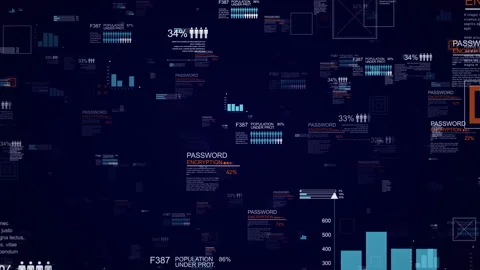 Looping infographic zoom in animation. Video stock 95922326