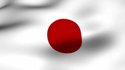 Looping japan flag waving animation seamless for background Stock Footage 294760804