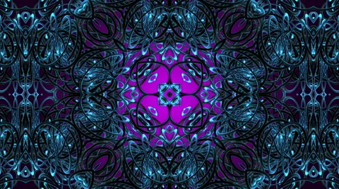 Looping Kaleidoscope Patterns - 4K Resolution Ultra HD Stock Footage 43065991