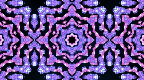 Looping Kaleidoscope Patterns - 4K Resolution Ultra HD Stock Footage 43550376