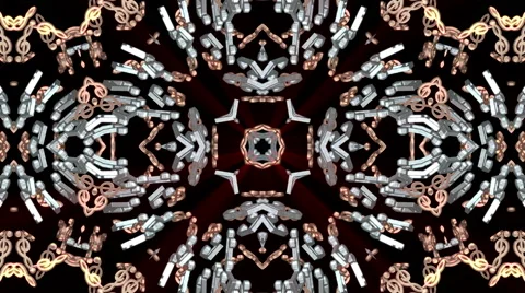 Looping Kaleidoscope Patterns - 4K Resolution Ultra HD Stock Footage 43550830