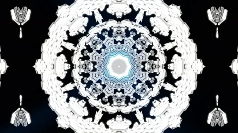 Looping Kaleidoscope Patterns - 4K Resolution Ultra HD Stock Footage 43579754