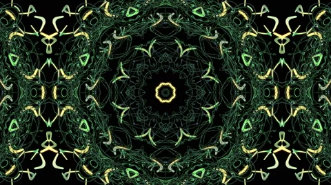 Looping Kaleidoscope Patterns - 4K Resolution Ultra HD Stock Footage 43596964