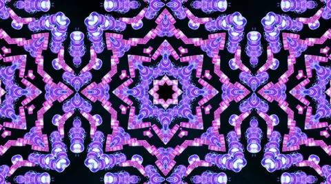 Looping Kaleidoscope Patterns Stock Footage 43550250