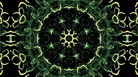 Looping Kaleidoscope Patterns Stock Footage 43595401