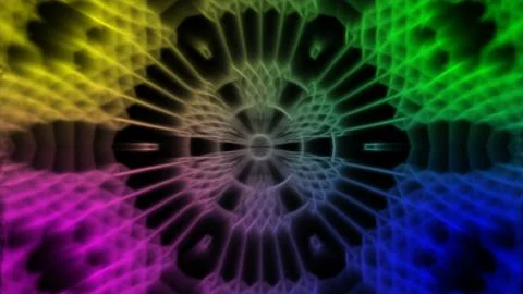Looping kaleidoscope sequence Stock Illustration