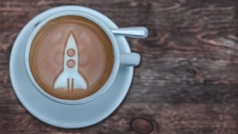 Looping Latte Art Stock Footage 315412771