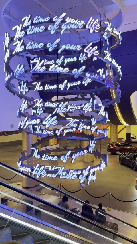 Looping LED Text in Las Vegas 4K 스톡 동영상 301361909
