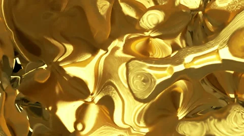Looping lens distortion of gold Stock Footage 61572320