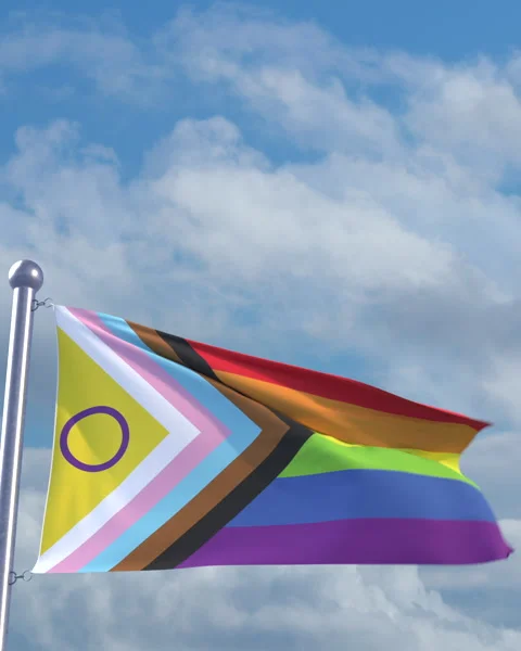 Looping LGBTQ+ flag on flagpole Stock Footage 290878132