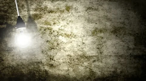 LOOPING Light bulb on grunge Stock Footage 10083416