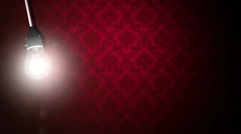 LOOPING Light bulb on wallpaper  Видео 10075527