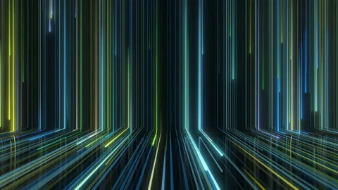 Looping Light rays lines stripes neon color path glow. Video stock 306532495