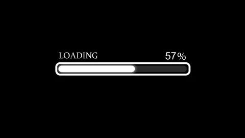 Looping Loading Bar Animation with Waiting Process and Completion Effect Stock Footage 337070565