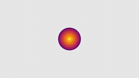 Looping loading circles, purple and yellow preloader element with alpha channel Stock Footage 220505671