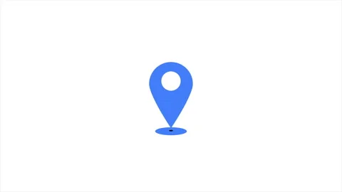 Looping location icon animation Stock Footage 313518240