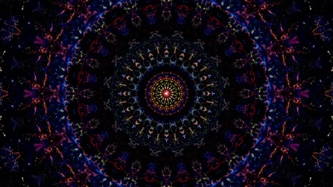 Looping Mandala video 4k, Infinite zoom kaleidoscope, Live VJ loops background Stock Footage 312011784