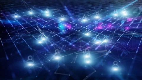 Looping metaverse cyberspace network animation background Stock Footage 337737971