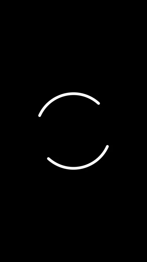 Looping Minimalist White Circle Animation on Black Background Stockbeeldmateriaal 279695906