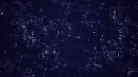 Looping molecule and periodic table intro. Stock Footage 89907336