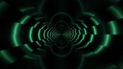 Looping motion background with circular patterns and lights Stock Footage 340558616