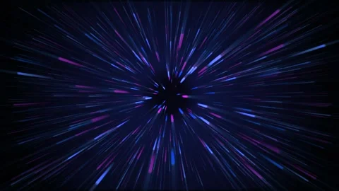 Looping Motion of Blue and Purple Light Trails Stock Footage 345660004