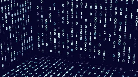 Looping Moving Binary Numbers Stock Footage 40734309