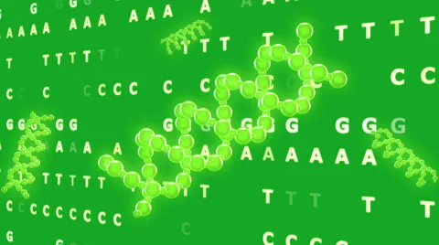 Looping Moving DNA code  - 4K Resolution Ultra HD Stock Footage 42062535