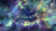 Looping Nebula Animation. Cosmic Abstract Deep Space Gas And Stars Background. Stock Footage