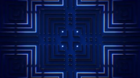 Looping Neon Blue Lights Video stock 273301432