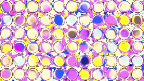 Looping Neon Blue Purple Candy Glass Bubbles Stock Footage 336799880