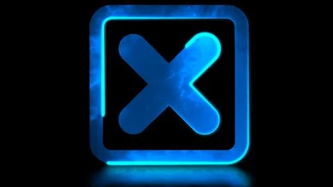 Looping neon glow effect cross icon icon black background Stock Illustration