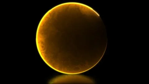 Looping neon glow effect energy ball, black background 스톡 일러스트