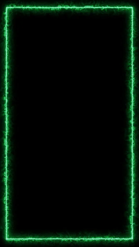 Looping Neon Green Rectangular Frame On Black Backdrop 스톡 동영상 303933038
