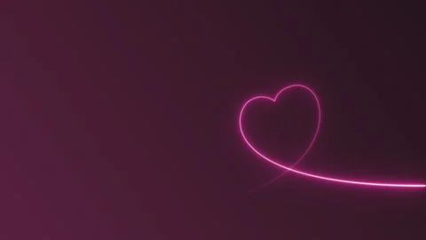 Looping neon heart animation Stock Footage 326005251