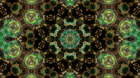 Looping neon kaleidoscope Stock Footage 63762732