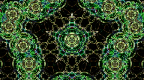Looping neon kaleidoscope Stock Footage 63762741