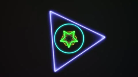 Looping neon shapes Stock Footage 278146554
