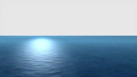 Looping Ocean Waves with Alpha Channel – Transparent Water Animation Stock Footage 331299163