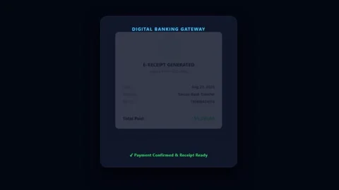 Looping online receipt and invoice generation with a digital banking gatewa.. Stock Footage 343507820