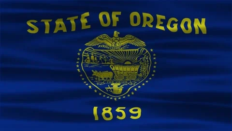 The Looping of Oregon waving flag Stock Footage 312485358