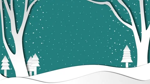 Looping paper style pine tree background animation. Stock Footage 292205115