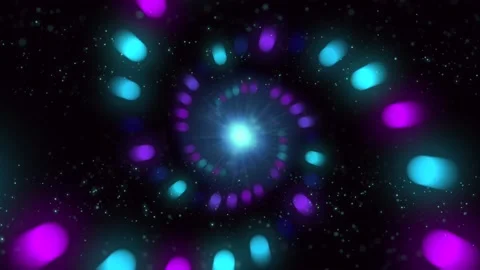 Looping Particle Tunnel Effect #2 Stock Footage 167922980