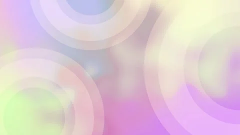 Looping Pastel Colored Background with Translucent Concentric Circles Video stock 345973609
