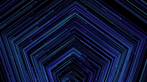 Looping pentagon Geometric lines. Seamless lines with and stripes rotating Stock Footage 247639341