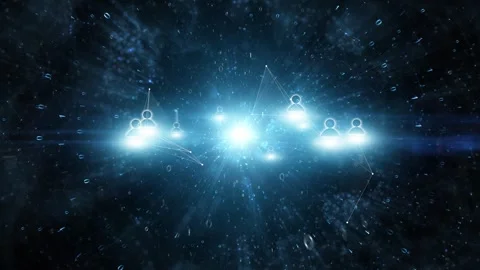 Looping people metaverse cyberspace technology network animation Stock-Footage 334077438