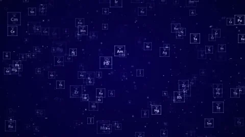 Looping Periodic Elements intro.Blue Video stock 131337777