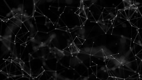 Looping Plexus Connections Background with Depth of Field Stock Footage 128368732
