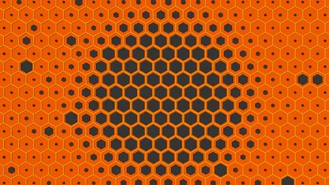 Looping Polygonal Hexagonal Honeycomb Transition Animation Stock Footage 88090354